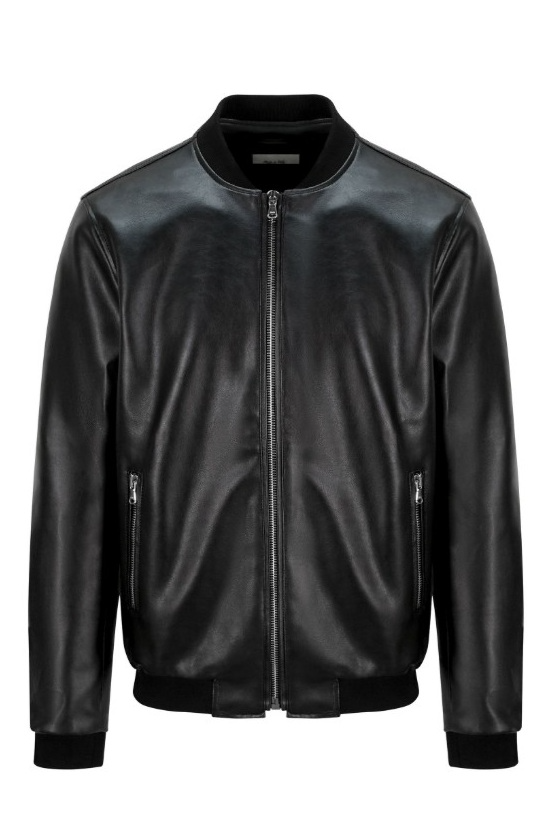 Image of Will's Vegan Store mannen vegan Bomber Jacket Zwart